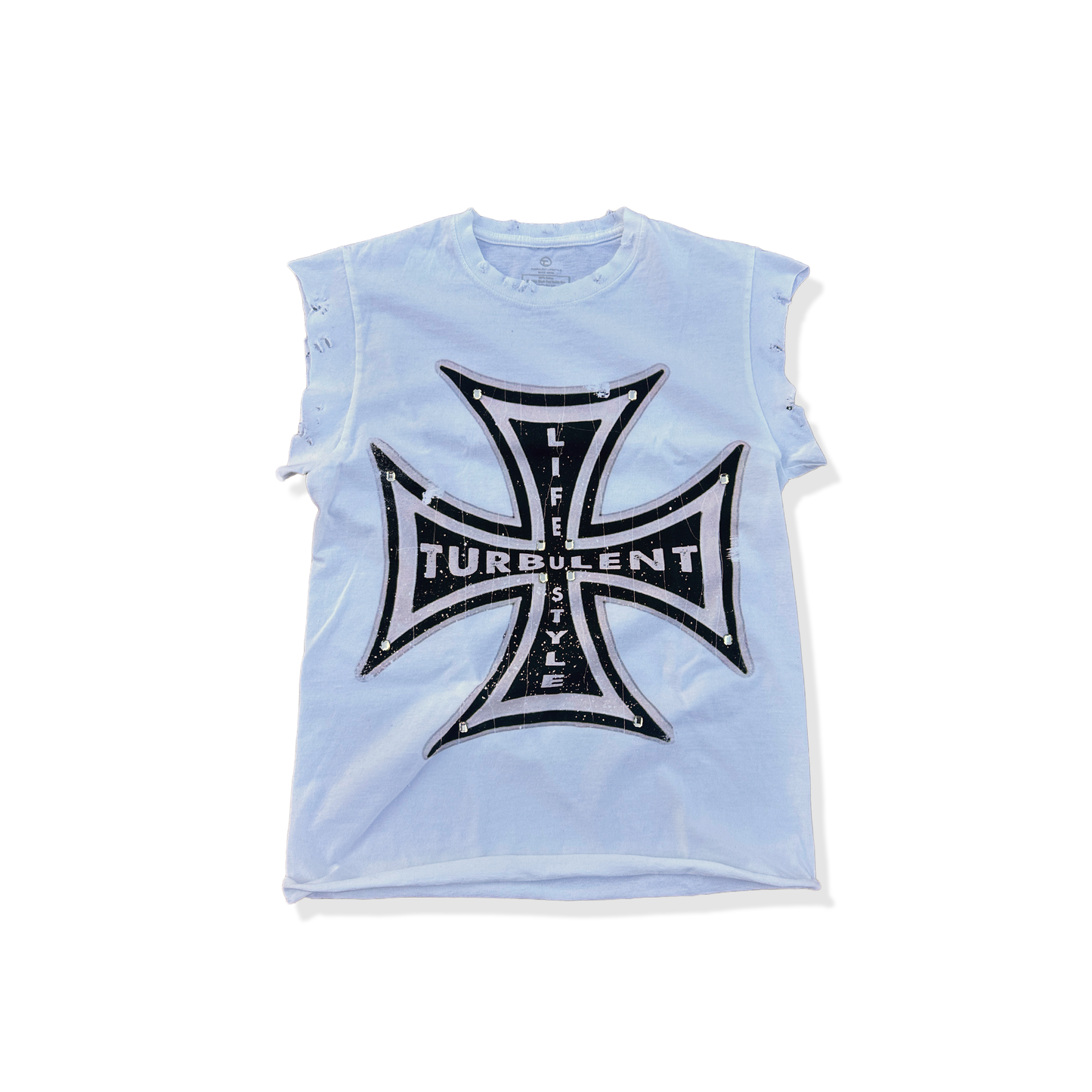 "RUFF RIDERS" IRON CROSS SLEEVELESS SHIRT